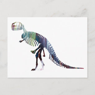 Tyrannosaurus skeleton postcard