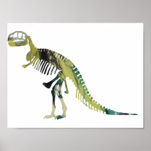 Tyrannosaurus skeleton poster