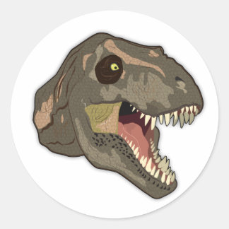 Tyrannosaurus STRIKES Classic Round Sticker