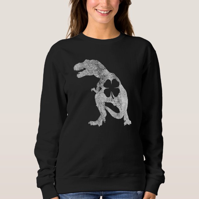 Tyrannosaurus T Rex Dinosaur ST PATRICKS DAY Irish Sweatshirt (Front)
