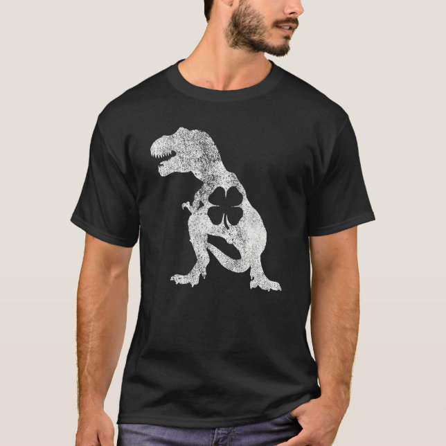 Tyrannosaurus T Rex Dinosaur ST PATRICKS DAY Irish T-Shirt (Front)