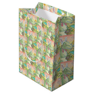 TYRANNOSAURUS T REX EASTER BUNNY GIFT BAG Medium