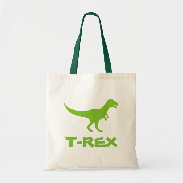 Tyrannosaurus t rex tote bag for kids school books (Front)