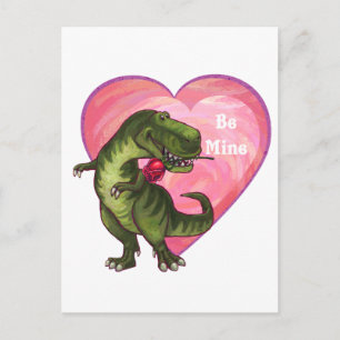 Tyrannosaurus Valentine's Day Holiday Postcard