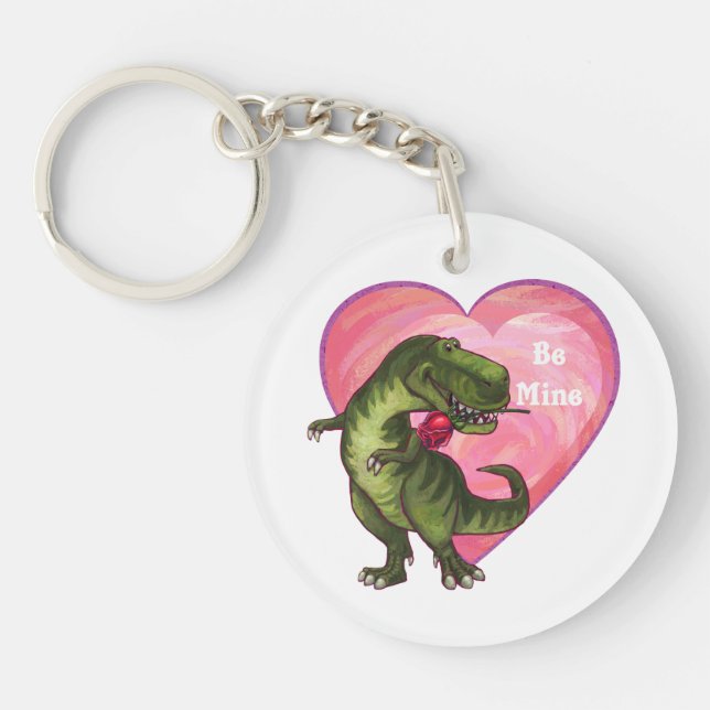 Tyrannosaurus Valentine's Day Key Ring (Front)