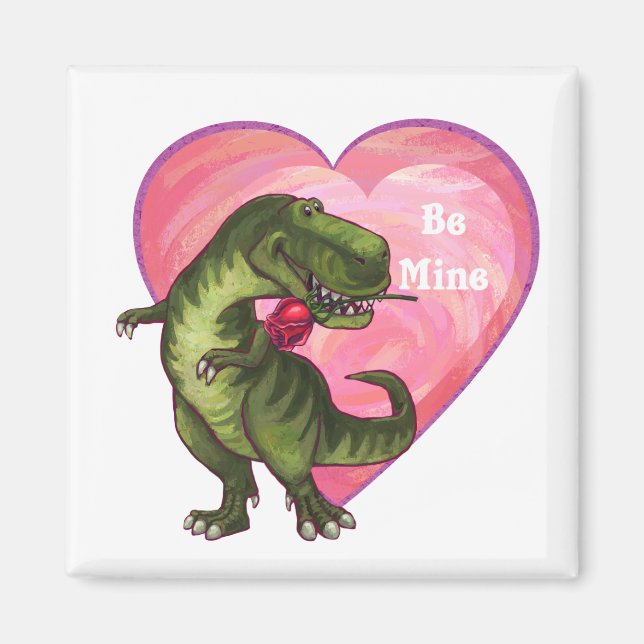 Tyrannosaurus Valentine's Day Magnet (Front)