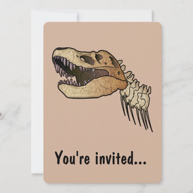Tyrannous Rex Dinosaur Birthday Party Invitation (Front)