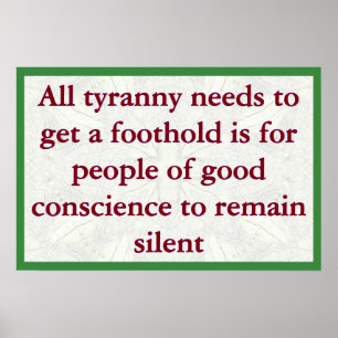 Tyranny While People are Silent Poster