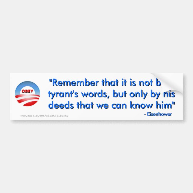 Tyrant's words bumper sticker (Front)