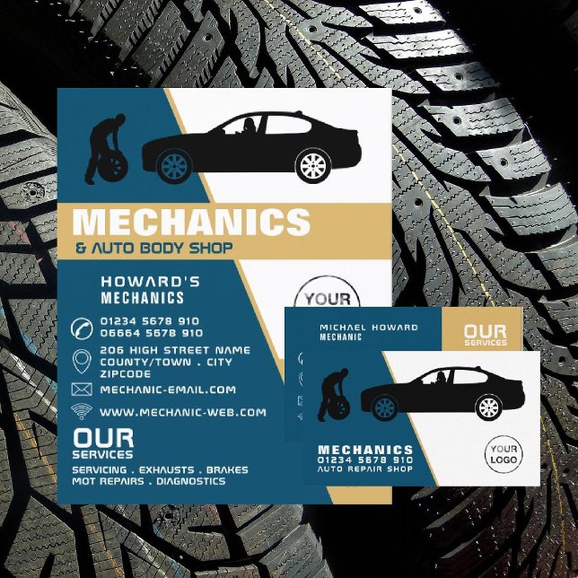Tyre Change, Auto Mechanic & Repairs Advertising Flyer (Creator Uploaded)