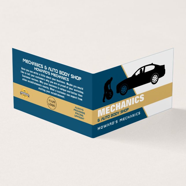 Tyre Change, Auto Mechanic & Repairs, Detailed Business Card (Outside)
