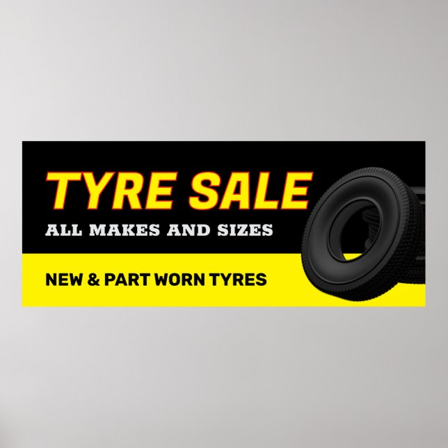 Tyre Sale Custom Poster (Front)