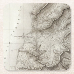 Tyre, Sidon, Israel Square Paper Coaster