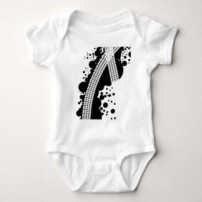 Tyre Tread Baby Bodysuit (Front)