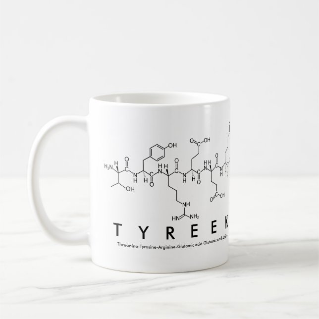 Tyreek peptide name mug (Left)