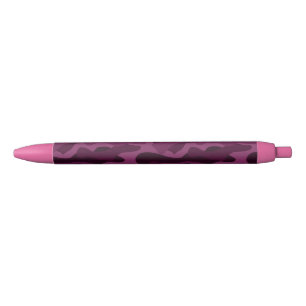 Tyrian Purple Monocolor Camo Black Ink Pen