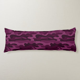 Tyrian Purple Monocolor Camo Body Cushion