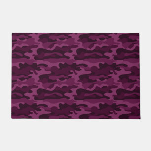 Tyrian Purple Monocolor Camo Doormat