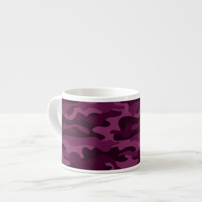 Tyrian Purple Monocolor Camo Espresso Cup (Front Left)