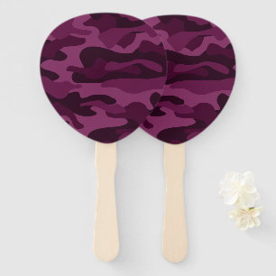 Tyrian Purple Monocolor Camo Hand Fan