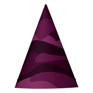 Tyrian Purple Monocolor Camo Party Hat