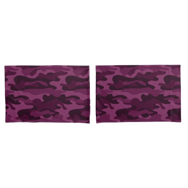 Tyrian Purple Monocolor Camo Pillowcase (Front-Set)