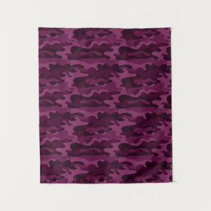 Tyrian Purple Monocolor Camo Tapestry