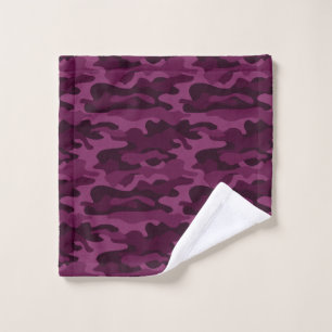 Tyrian Purple Monocolor Camo Wash Cloth