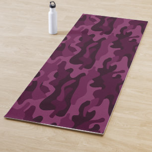 Tyrian Purple Monocolor Camo Yoga Mat