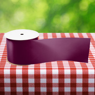 Tyrian Purple Solid Colour Satin Ribbon