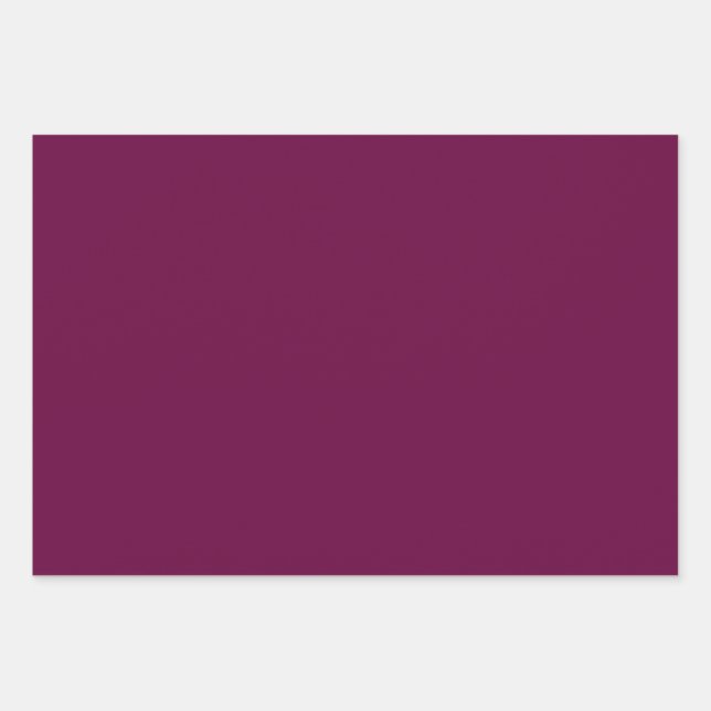 Tyrian Purple Solid Colour Wrapping Paper Sheet (Front)