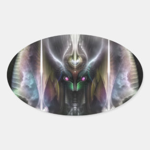 Tyrinan The Horikin God Of War Oval Sticker