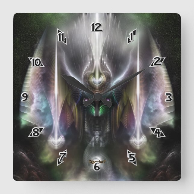 Tyrinan The Horikin God Of War Square Wall Clock (Front)