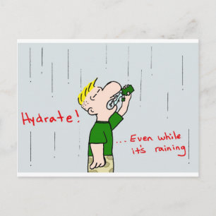 tyrmay marine corps hydrate while raining postcard