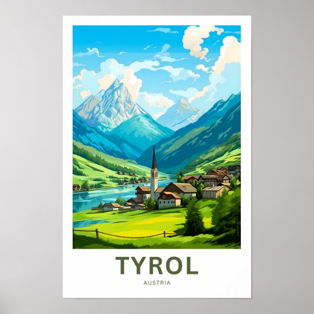 Tyrol Austria Travel Print (Front)