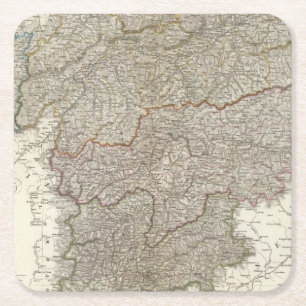 Tyrol, Voralberg, Liechtenstein Square Paper Coaster