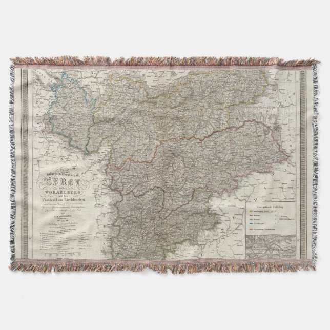Tyrol, Voralberg, Liechtenstein Throw Blanket (Front)