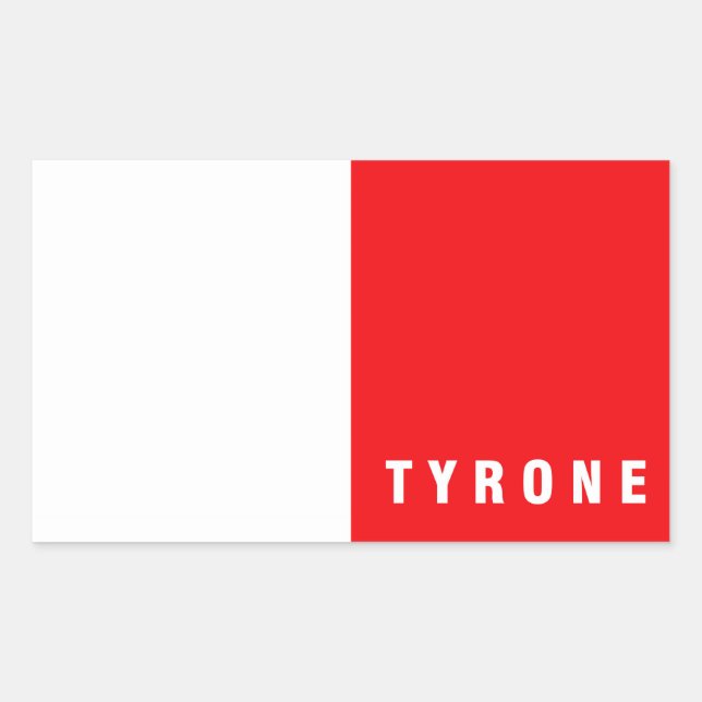 Tyrone county flag northern ireland united kingdom rectangular sticker (Front)