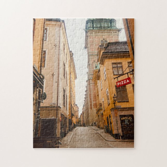 Tyska Brinken, Gamla Stan, Old Town, Stockholm Jigsaw Puzzle (Vertical)