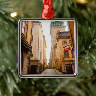 Tyska Brinken, Gamla Stan, Old Town, Stockholm Metal Ornament