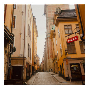 Tyska Brinken, Gamla Stan, Old Town, Stockholm Poster