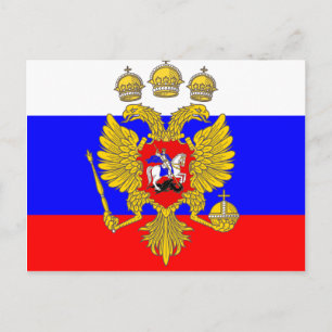 Tzar Of Muscovia, Russia flag Postcard
