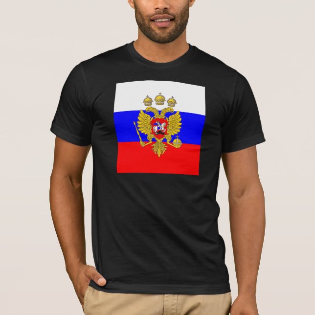 Tzar Of Muscovia, Russia flag T-Shirt (Front)
