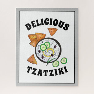 Tzatziki Greek Meze Dip Mediterranean Food Greece Jigsaw Puzzle