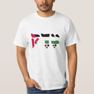 Tzedek / Justice - Hebrew with Palestine Colors T-Shirt