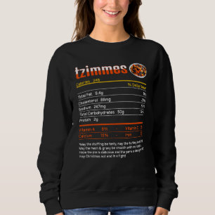 Tzimmes Nutrition Facts Jewish Hanukkah Christmas Sweatshirt