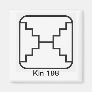 Tzolkin Espelho Branco Kin 198 Magnet