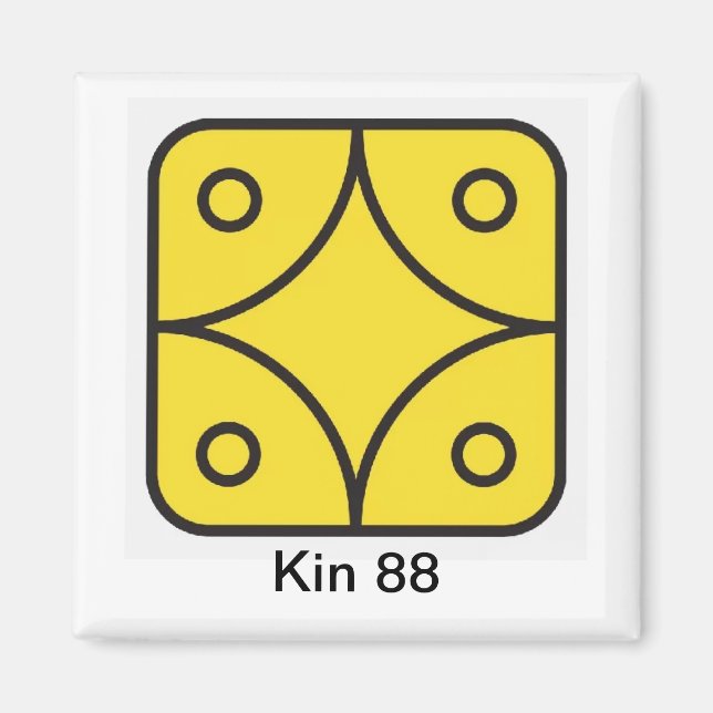 Tzolkin Estrela Amarela Kin 88 Magnet (Front)