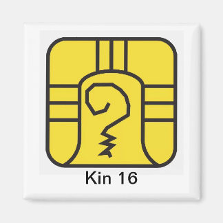 Tzolkin Guerreiro Amarelo Kin 16 Magnet