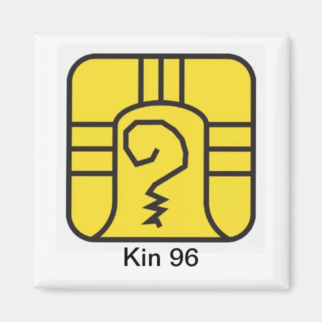 Tzolkin Guerreiro Amarelo Kin 96 Magnet (Front)